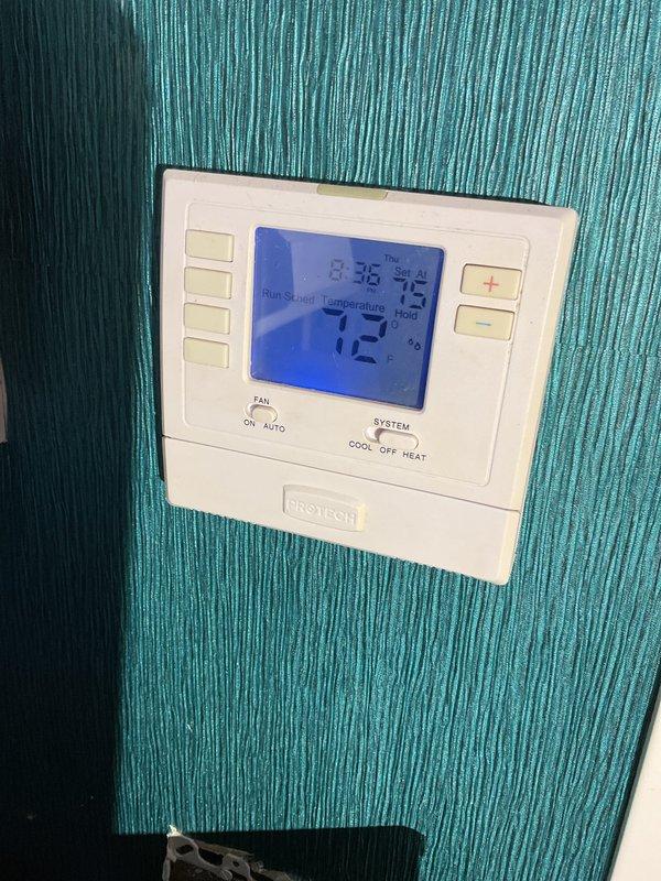 Performed comprehensive furnace inspection due to reported airflow issues. Identified airflow imbalance affecting temperature consistency between floors - basement and bathroom overheating while upper level struggling to reach 60°F. Adjusted dampers to redistribute airflow and verified thermostat functionality, observing proper operation with current reading of 72°F.