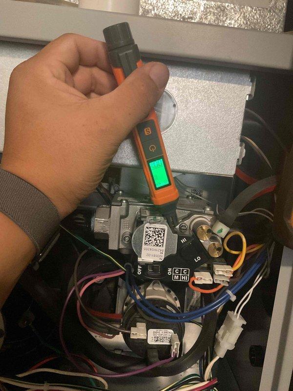 Performed annual furnace tune-up on 4-year-old unit. Conducted comprehensive diagnostic testing with Testo 310 II analyzer confirming optimal performance (97.3% efficiency, CO levels within safe parameters at 14 ppm). Replaced dirty air filter to maintain proper airflow and system efficiency.