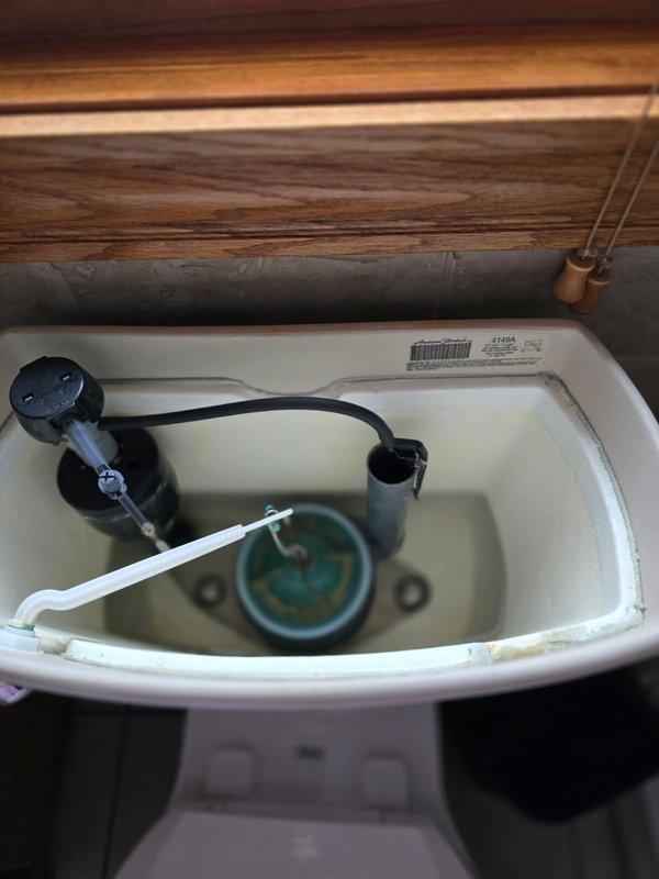 Performed comprehensive plumbing inspection and service on two running toilets. Replaced customer-supplied flush valve in one toilet showing mineral buildup in tank. Serviced whole house filter system and documented condition of RO filtration system. Submitted parts order form for Kohler toilet replacement components.