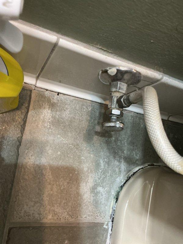Responded to water leak caused by failed wax ring and rusted toilet flange. Documented damage to subfloor and coordinated with restoration company for proper drying before proceeding with installation of new toilet, angle stop, supply line, and toilet flange.