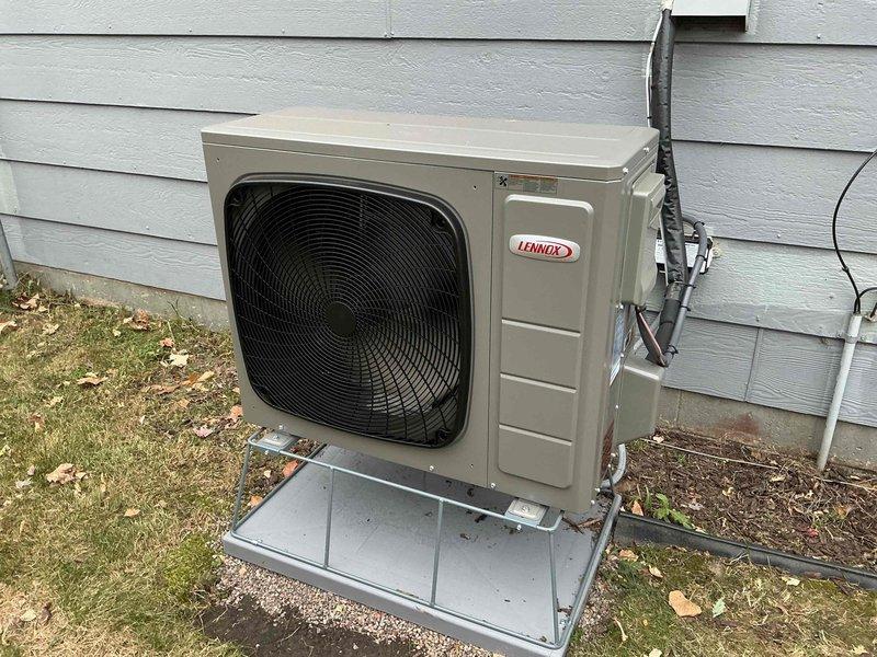 Responded to customer concern regarding newly installed Lennox heat pump system operating in cooling mode when set to heat. Confirmed system was functioning as designed for a heat pump, which reverses refrigerant flow during heating operation. Verified proper airflow temperatures of approximately 100°F at registers during heat pump operation. Performed comprehensive inspection of both heat pump and gas furnace components, confirming all systems operating within specifications. Educated homeowner on proper heat pump operation, system behavior during different modes, and thermostat usage.