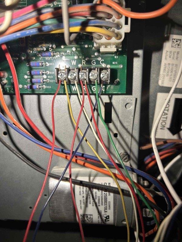 Performed scheduled furnace tune-up on approximately 7-8 year old unit. Corrected gas train pressure from 4.20 inWC to 3.49 inWC and cleared accumulated spiderwebs and debris from condensate drain line and trap. Verified proper operation of inducer motor, capacitor, pressure switch, control board connections, and thermostat functionality. Combustion CO measured at 18 ppm. Return air filter noted in moderate condition with recommendation for replacement date.