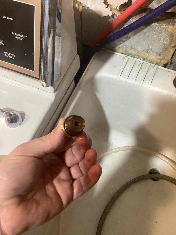 Diagnosed and repaired laundry room faucet with hot water regulation issues by removing and replacing damaged hot water stem. Additionally installed new shower head in basement as requested by customer.