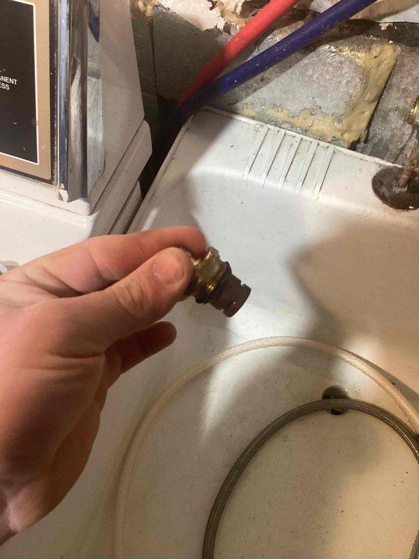 Diagnosed and repaired laundry room faucet with hot water regulation issues by removing and replacing damaged hot water stem. Additionally installed new shower head in basement as requested by customer.