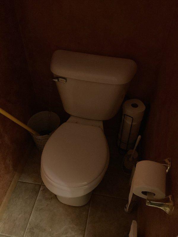 Completed installation of two comfort height ADA elongated toilets as requested - one upstairs and one downstairs. Observed significant deterioration of one toilet flange with extensive corrosion requiring replacement before new toilet installation.