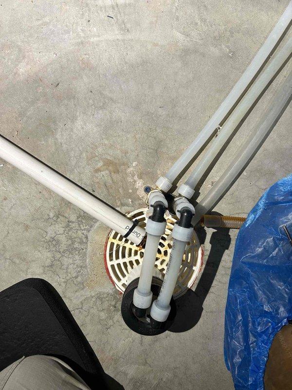 Conducted comprehensive furnace tune-up on FR unit, addressing several maintenance items. Adjusted gas train pressure from 3.12 inWC to 3.46 inWC and set LO stage to 1.56 inWC. Cleared condensate drain line and trap of spider webbing and debris, verified proper operation of inducer motor, capacitor, pressure switch, control board connections, and thermostat operation. Noted extremely dirty return air filter requiring replacement; combustion CO recorded at 11 ppm, which is within acceptable range.