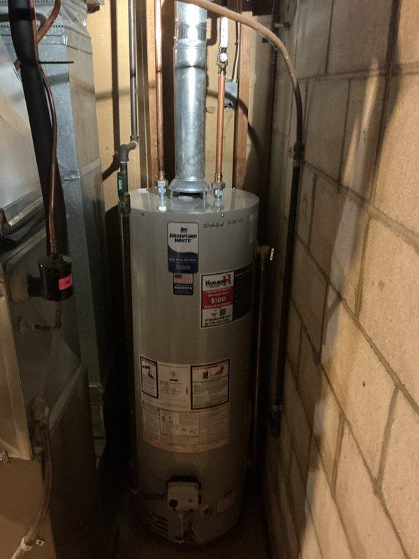 Successfully installed a 40-gallon natural gas standard vent water heater in place of an existing unit, complete with all required connections and venting. Additionally, replaced the frost free hose bibb with a ball valve, utilizing existing connections. All work was performed according to code with appropriate permit.