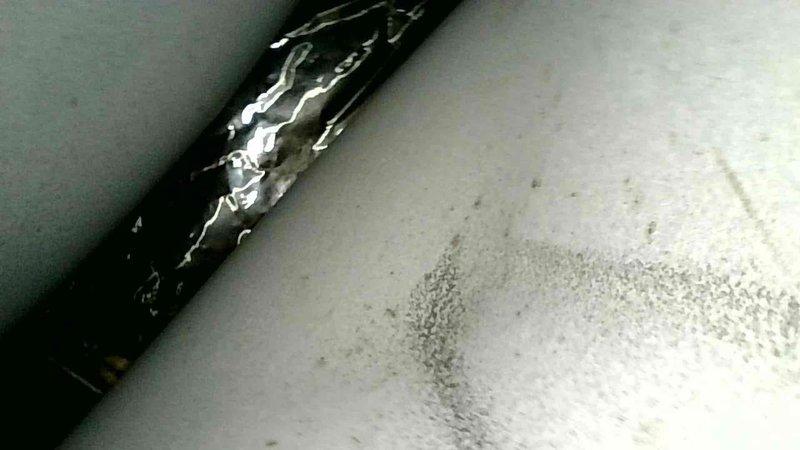 Conducted routine maintenance on 7-year-old LP Lennox furnace, including cleaning flame sensor, verifying proper condensate drainage, and inspecting heat exchanger. System started properly with 50° temperature rise; noted recently replaced burners (4-5 years ago) were clean and all electrical components checked out during inspection. Visual examination revealed some deterioration of pipe surface and potential corrosion around heat exchanger opening.