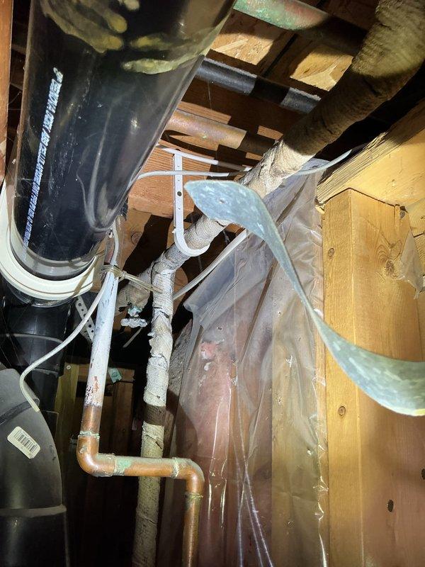 Located shutoff valves for outdoor spigots that customer was unable to find. Inspected existing plumbing system and found copper pipes with significant oxidation and corrosion. Provided bid for replacing deteriorated shutoff valves and installing an additional valve for improved system control.