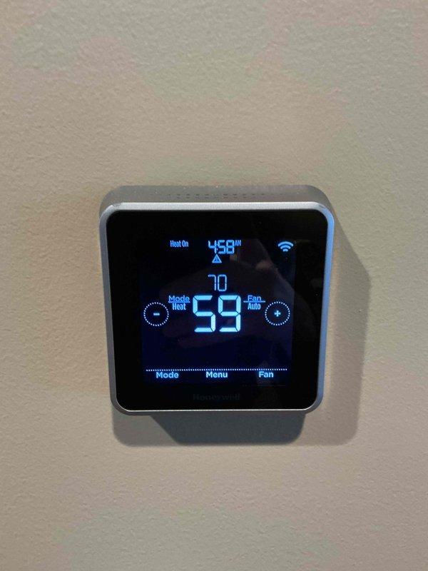 Responded to no-heat call for a 13-year-old Lennox furnace (Model G61MPV-36B-071-12, SN: 5910J04984). Diagnostic testing revealed failed inducer motor capacitor. Replaced capacitor and confirmed proper system operation, restoring heat functionality with thermostat now properly calling for heat at 70°F setpoint.