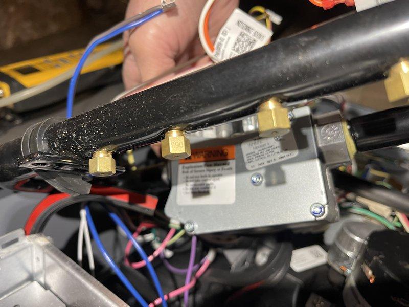 Found LP conversion issue on recently installed furnace (8 months old). Unit was exhibiting short cycling behavior and discovered significant soot buildup due to improper fuel configuration. After consultation with supervisor, complete furnace replacement was authorized and performed same day.