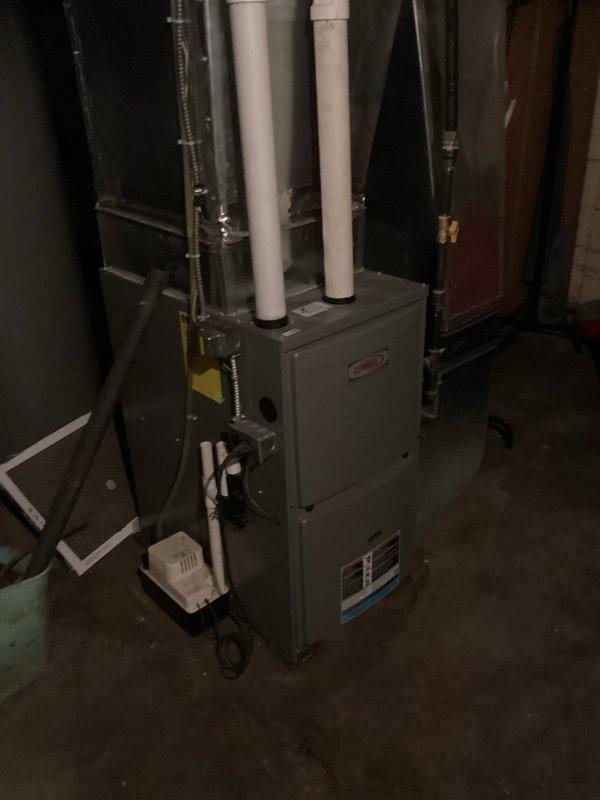 Responded to customer complaint of intermittent heating failure on 5-year-old Lennox furnace. Upon arrival, system was operational but customer reported previous ignition failures. Performed diagnostic testing with multiple power cycles, revealing consistent operation each time. Completed preventative maintenance including cleaning a dirty flame sensor, inspecting heat exchanger integrity, and verifying proper gas pressure. System maintained stable operation with appropriate 45°F temperature rise during extended 15-minute test run.