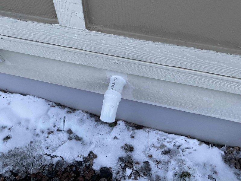 Replaced non-functional 2004 Bradford power vent water heater due to seized blower motor that was causing no hot water. Installed new 50-gallon LP power vented water heater with proper venting through exterior wall, restoring hot water service to the residence.