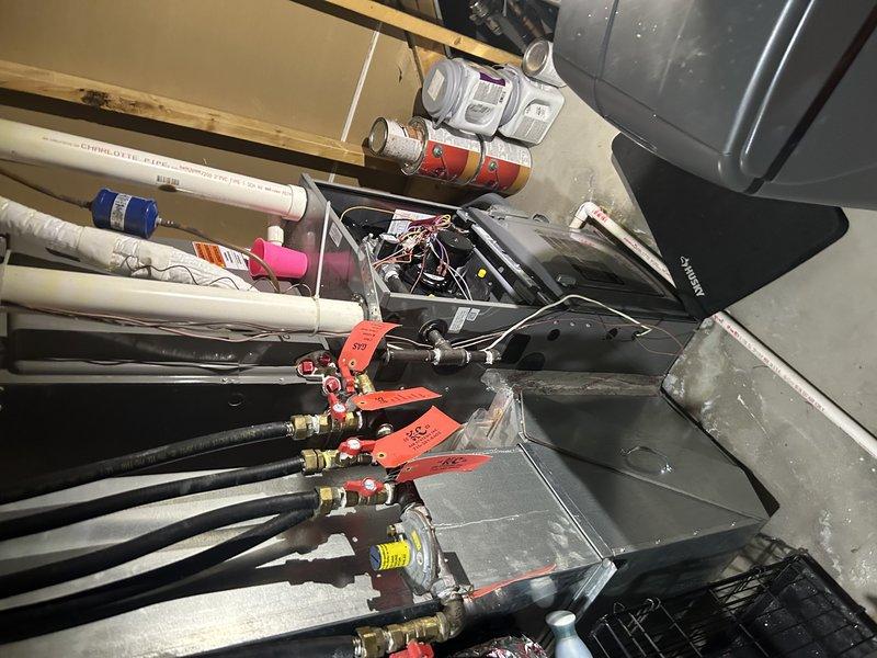 Responded to no-heat service call for 8-year-old furnace running intermittently. Diagnostic testing revealed weak flame sensing causing system interruption. Removed and cleaned flame sensor, restoring proper flame detection and continuous operation. Verified appropriate temperature rise and confirmed reasonably clean air filter before completing service.