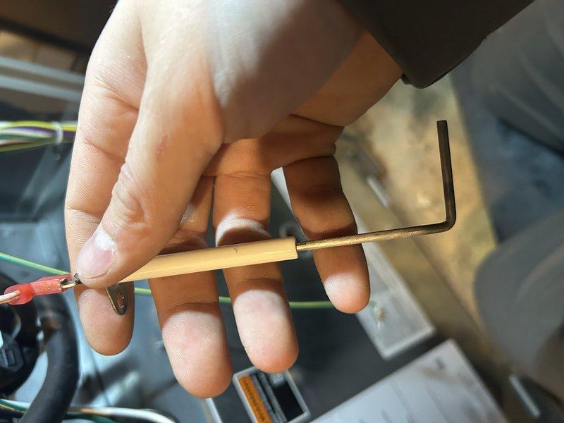 Performed annual tune-up on 2-year-old furnace. Verified proper operation with satisfactory temperature rise and gas pressure readings. Completed standard maintenance including electrical component inspection, air filter check, removal of debris from air intake, and condensate system cleaning. Tested condensate pump functionality. Customer requested quote for duct cleaning services.