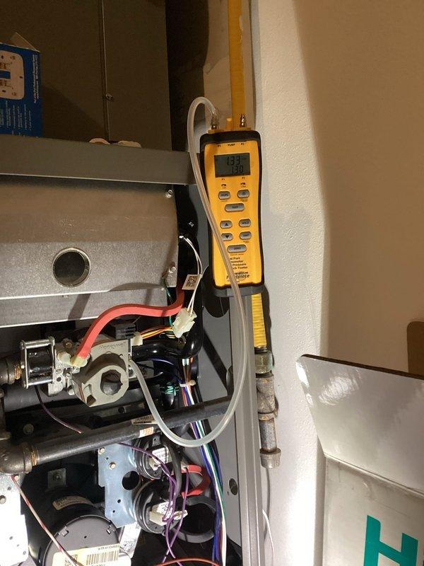 Responded to no heat complaint for 15+ year old furnace that had resumed operation prior to arrival. Performed multiple power cycling tests with normal operation observed each time. Completed comprehensive tune-up including filter inspection, blower check, condensate line clearance verification, electrical component testing, and heat exchanger inspection - all components found within specifications. Confirmed proper gas pressure with 55-degree temperature rise during extended operational test. System functioning normally upon departure.