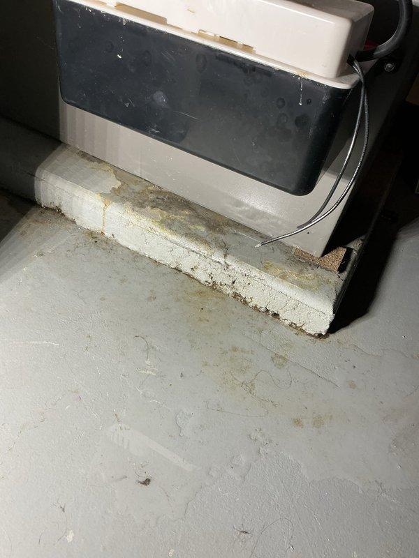 Responded to water leak complaint near water heater. Diagnosed issue as condensation problem caused by clogged HVAC filter, not an actual plumbing leak. Filter was heavily soiled with dust and debris. Advised customer to replace filter to prevent future condensation issues.