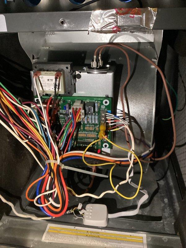 Successfully completed pressure switch replacement on furnace. Unit required a 2-hour service call to remove defective component and install new pressure switch sourced from WC Johnstone Bloomington (PO 203395-001). Post-installation testing confirmed furnace is now operating correctly.