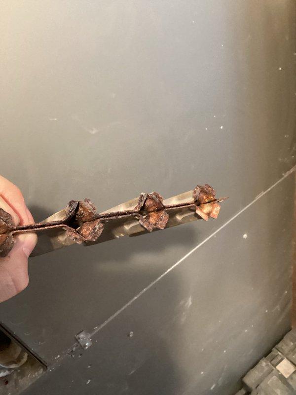 Replaced heavily corroded burner assembly in furnace to restore heating function. During testing, observed intermittent gas valve operation - valve initially failed to open but subsequently functioned normally after multiple test cycles. Advised homeowner of potential future gas valve failure and discussed replacement options including possible furnace replacement if issues persist.