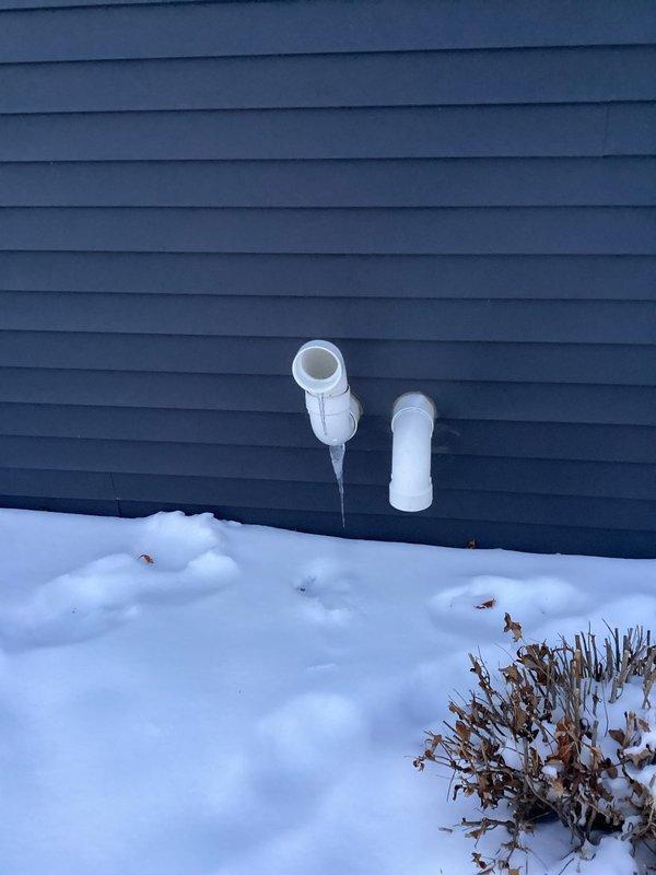 Performed scheduled furnace maintenance on 3-year-old FRP unit. Replaced dirty filter, inspected and verified clean blower assembly, tested all electrical components, and confirmed heat exchanger integrity. System operating within specifications with proper 60°F temperature rise and correct gas pressure. Verified proper venting with exterior PVC pipes clear during winter conditions.