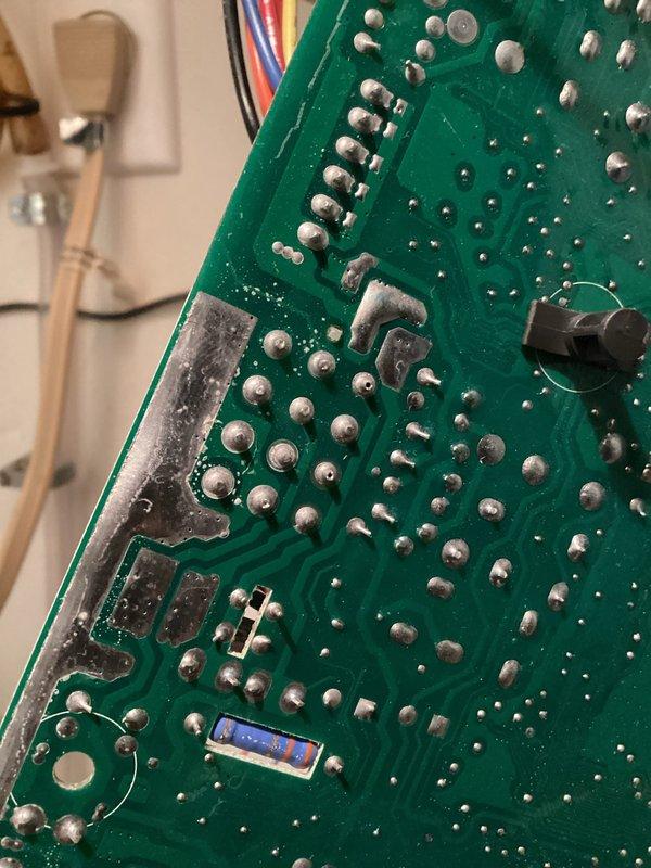 Responded to callback for furnace shutting off shortly after previous service. Diagnosed recurring pressure switch fault code (F02). Visual inspection revealed faulty solder joints on control board where pressure switch wiring connects, creating intermittent connection failure. Replaced control board to restore proper system operation and heat.