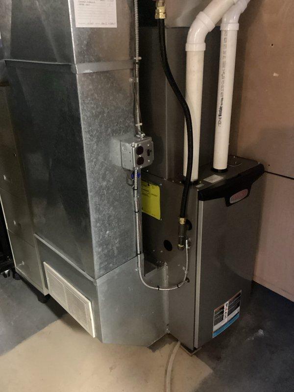 Performed annual furnace tune-up on 1-year-old unit. Replaced customer-supplied dirty filter, inspected electrical components and heat exchanger finding all within specifications. Verified proper gas pressure with temperature rise of 55 degrees and confirmed normal operation during 15-minute test run. No issues or repairs needed.