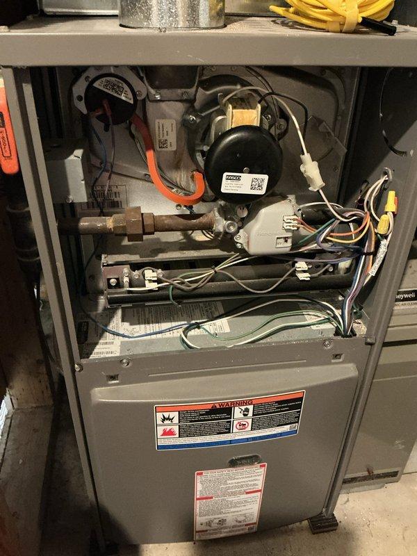 Responded to no heat complaint where unit was blowing cold air. Diagnostic testing revealed a failed control board. Successfully replaced control board, restoring proper heating function to the aging system.