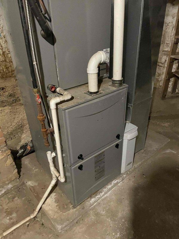 Responded to no heat complaint for 10-year-old geothermal system. Diagnostic inspection revealed frozen coaxial heat exchanger with significant loop field pump imbalance - one pump running excessively hot while the other was ice cold. System appears to be original installation. Informed occupant of findings and recommended contacting the original installer (Water Source) for specialized geothermal service as we are not currently accepting new geothermal customers.