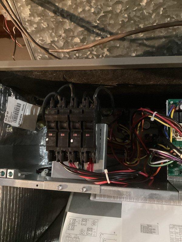 Identified and corrected heat pump error code 351 on recently installed Lennox WT unit which was not providing heat. Diagnosis revealed the heat pump jumper on the air handler board was not cut during installation, preventing the system from properly engaging electric heating. Cut the required jumper, then programmed thermostat balance points to ensure proper operation of electric heating with appropriate staging.