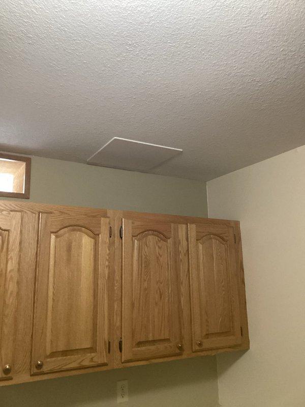 Installed new frost-free hose bibb utilizing existing connections and cut a 14"x14" access panel in ceiling to facilitate repair. Access panel was properly sealed and finished to match surrounding ceiling texture after completing installation.