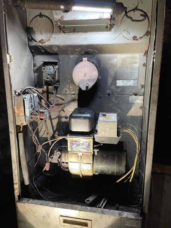 Responded to no-heat service call for older fuel oil furnace (10+ years). Upon arrival, found unit disassembled by customer with broken porcelain on electrodes. Conducted assessment and completed parts order form for electrodes, recommending replacement of ignitor and nozzle along with a complete tune-up. Customer was advised of service recommendations and parts availability limitations due to system age.