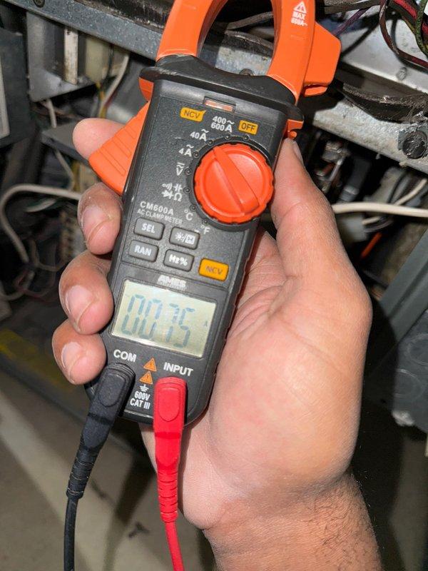 Performed diagnostic evaluation on 27-year-old Ruud furnace that had stopped working. Testing revealed multiple age-related issues including rust in cabinet, dirty blower wheel, high inducer amp draw (measured at 0.25A), and aging electrical components. Combustion analysis confirmed system is currently operating safely with 92.2% efficiency, 9.6% O₂, and CO levels within acceptable range (9 ppm). Restored heat functionality but advised customer on replacement options for furnace, AC, and generator due to system's advanced age and deteriorating condition.