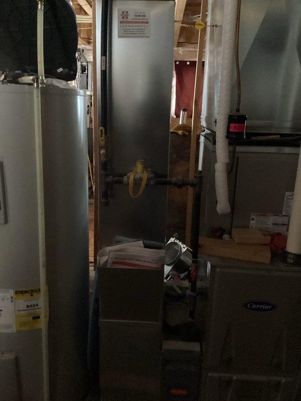 Responded to service call for interrupted gas service. Performed pressure test on gas lines with no leaks detected. Coordinated with utility company who restored gas service, verifying proper furnace operation after reconnection. Customer's heating system is now fully operational.