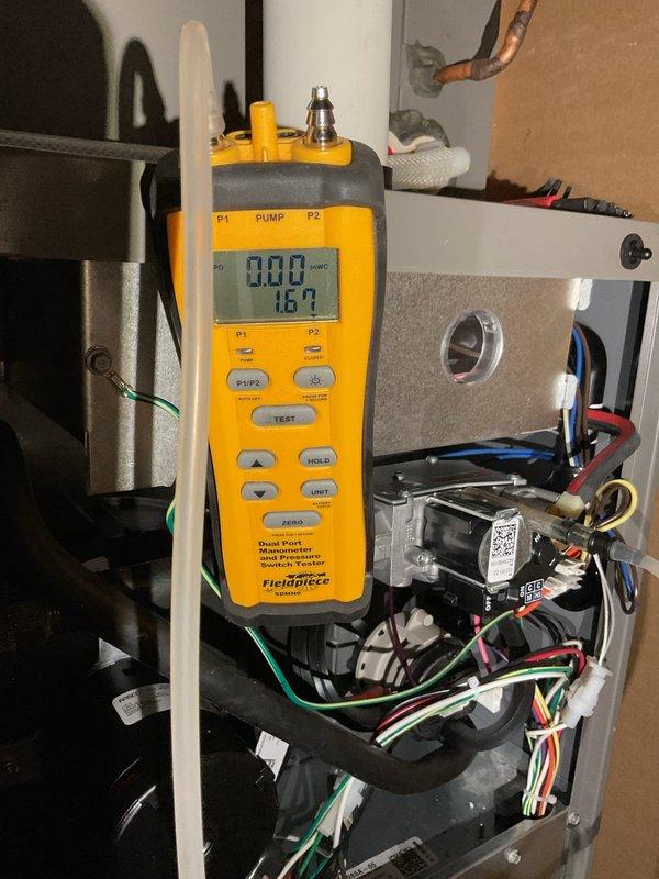 Performed annual furnace tune-up and safety inspection on 2-year-old natural gas unit. Completed heat exchanger inspection with no issues identified. Diagnostic testing showed proper system operation with readings within manufacturer specifications. Noted homeowner recently replaced MERV 16 filter.