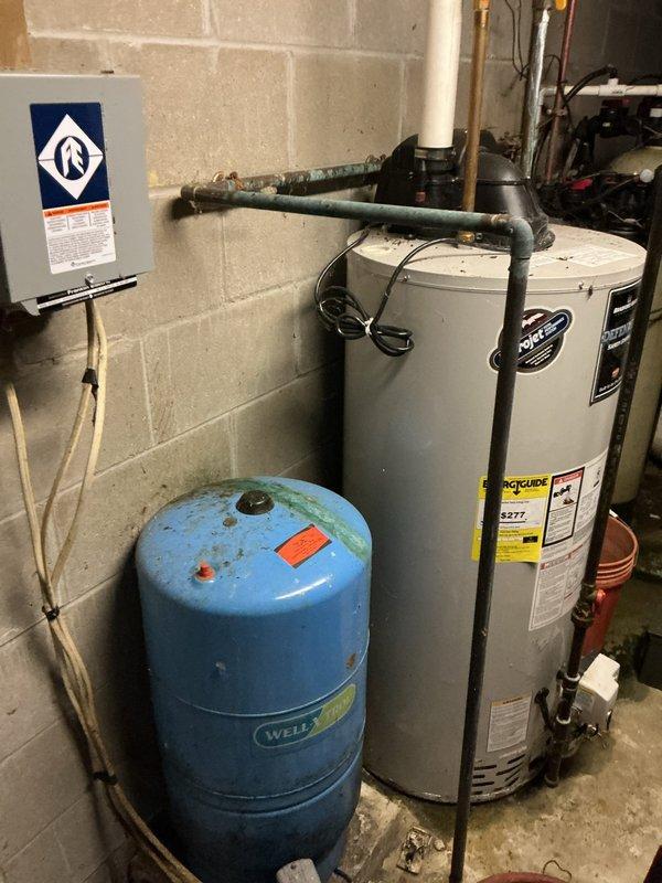 Diagnosed and restored operation of non-functioning natural gas water heater in basement for handicapped customer unable to access lower level. Additionally, tightened loose kitchen faucet and addressed toilet leak by installing new supply line and stop valve.
