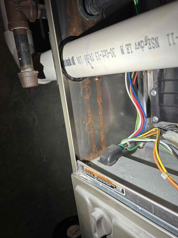 Performed annual tune-up on 11-year-old FRP furnace. Conducted comprehensive inspection including heat exchanger evaluation, combustion analysis test, gas pressure verification, and examination of flame sensor, burners, and blower components. System is operating normally with appropriate heating function; however, identified a cracked collector box requiring replacement. Recommended new air filter as current one is in moderate condition. Quote for collector box replacement sent to homeowner via email.