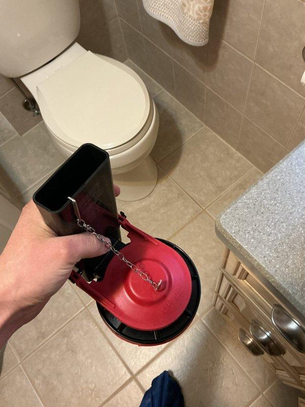 Performed a 2-hour repair service to address a failing Premier flush valve in toilet. Removed existing components and installed new Kohler toilet flush valve system with large diameter valve and gaskets. Completed installation and verified proper flushing operation.