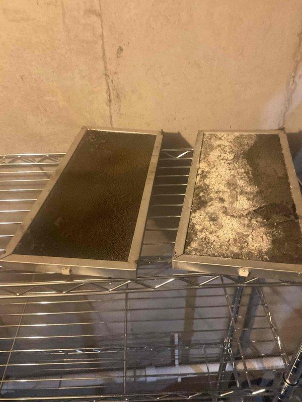 Responded to customer complaint regarding excessive condensation on Venmar Constructo air exchanger. Inspection revealed broken bathroom motor clip and severely contaminated filter. Replacement of damaged components was completed to restore proper system function and reduce moisture buildup.