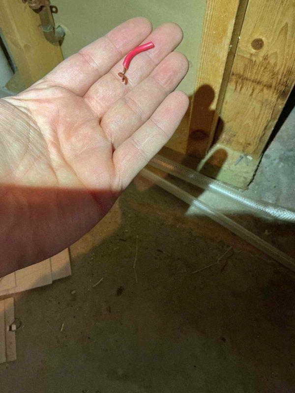 Responded to warranty call for newly installed furnace with no heat due to repeatedly tripping GFCI. Upon investigation, identified a stray cut wire with exposed copper bundled with hot wires, making contact with switch box. Removed the compromised wire, resolving the tripping issue and restoring normal system operation. Noted exposed switch poses potential safety hazard; recommended customer contact licensed electrician for proper repair.