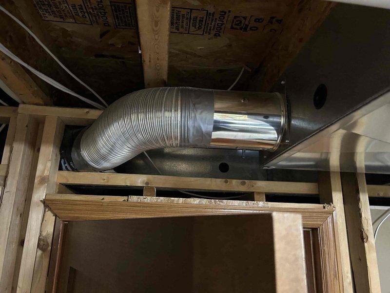 Completed 8-12 furnace tune-up on 3-year-old FRP system. All furnace components inspected and confirmed to be functioning properly. Evaluated humidifier operation which showed no issues and determined water panel remains in serviceable condition. Assessed ductwork for potential cleaning but concluded current configuration is not suitable for our standard cleaning procedure due to limited exposed ductwork access.