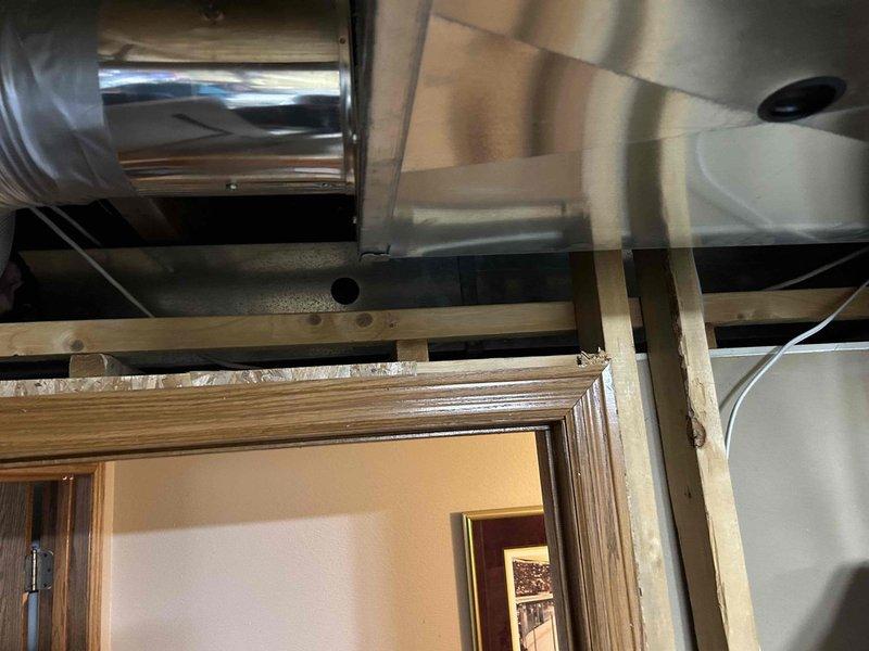 Completed 8-12 furnace tune-up on 3-year-old FRP system. All furnace components inspected and confirmed to be functioning properly. Evaluated humidifier operation which showed no issues and determined water panel remains in serviceable condition. Assessed ductwork for potential cleaning but concluded current configuration is not suitable for our standard cleaning procedure due to limited exposed ductwork access.