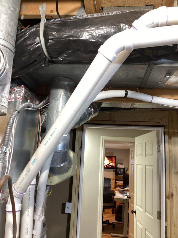 Diagnosed furnace pressure switch errors causing intermittent heating failure. Found pressure switch operating at critical threshold (1-1.3), close to limit. Corrected venting issues by adding higher vent on condensate trap per manufacturer specifications and installed 90° elbow at exhaust to improve orientation. System operational after service but noted pressure readings remain close to switch limit threshold.