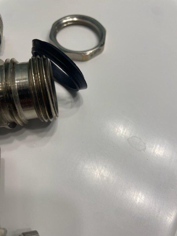 Responded to service call for leaking supply manifold on boiler. Removed and regreased three O-rings, identified one brittle O-ring requiring replacement. Documented all four seals with measurements and photographs for proper replacement parts. Customer temporarily mitigated leak until return visit with correct seals can be scheduled.