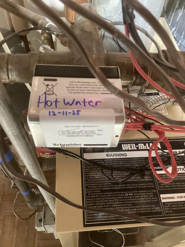 Performed comprehensive boiler maintenance that included replacement of defective zone valve head, expansion tank with zero PSI pressure, and unresponsive boiler pressure gauge per customer's approval. During inspection, discovered water pressure irregularities when adding water, confirmed with secondary gauge testing. All components successfully replaced and tuneup completed; system now functioning properly with restored pressure regulation.