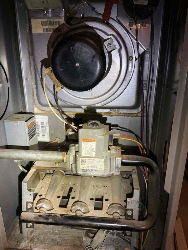 Responded to no-heat service call on a 20+ year old furnace showing diagnostic codes related to pressure switch issues. Upon inspection, cleaned components and cycled system multiple times, successfully restoring proper operation with no error codes returning. Identified clogged blower as underlying issue; recommended and replaced both blower motor and circuit board to ensure reliable system performance.