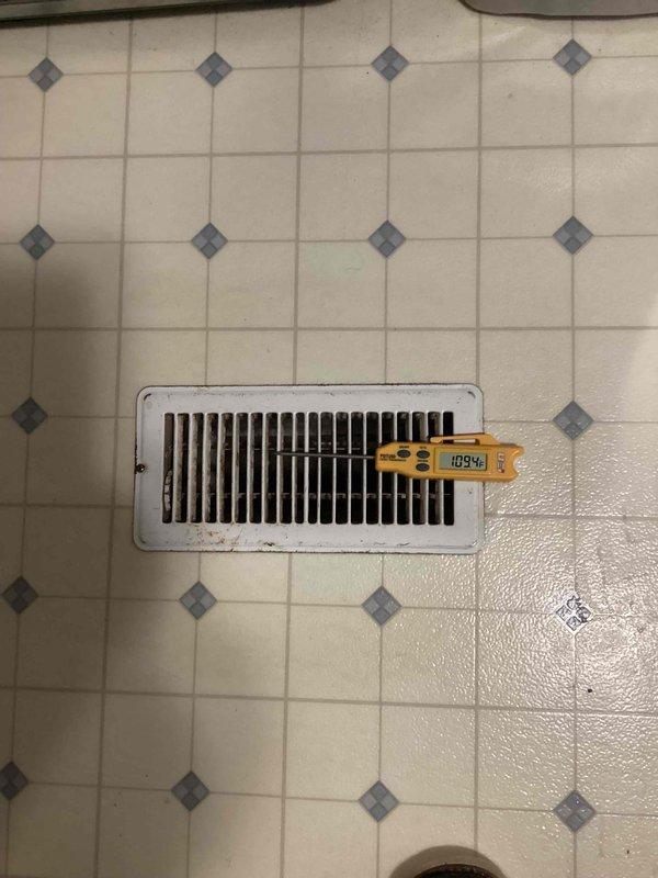 Performed warranty repair of an intermittent furnace issue by replacing the control board as previously sold by Colten Repair. Successfully installed the new board, completed proper wiring connections, and run-tested the equipment. System fired up properly with supply air temperature reaching 109.4°F, confirming restored functionality.