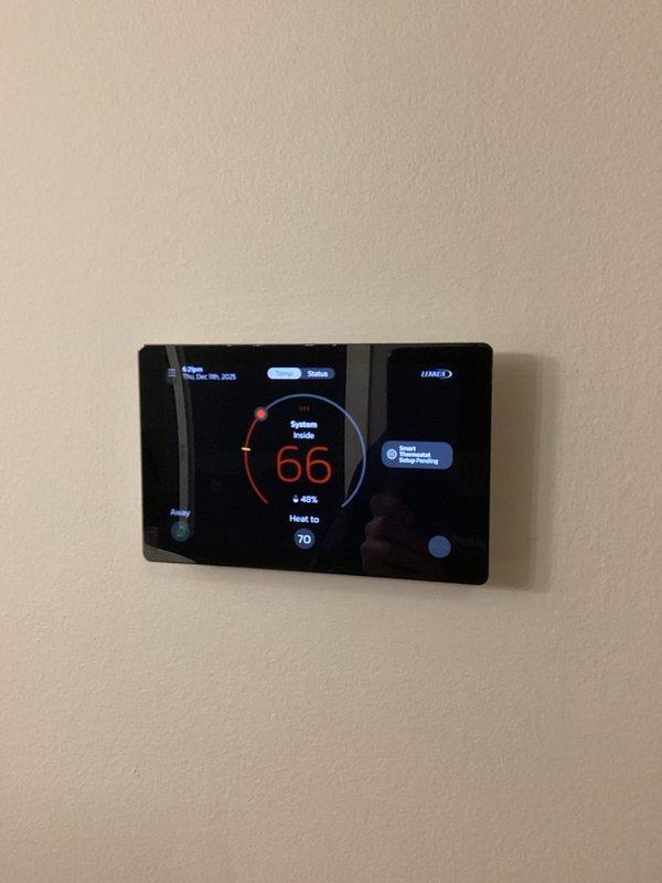 Responded to a no-heat service call where customer attempted DIY installation of an Ecobee thermostat but encountered improper wiring. Diagnosed a dead thermostat and faulty S40 sensor. Replaced defective components with new OEM parts and installed a Lennox digital thermostat, restoring heating system functionality.
