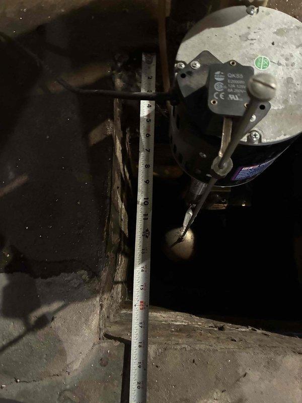 Conducted service call to assess failed sump pump system. Disconnected existing pump and sink fixture as requested. Took measurements of the pump well depth (approximately 15 inches) to ensure proper sizing for replacement unit. Provided customer with complete estimate for new sump pump installation. Customer approved quote but rescheduled actual replacement work for a future date.