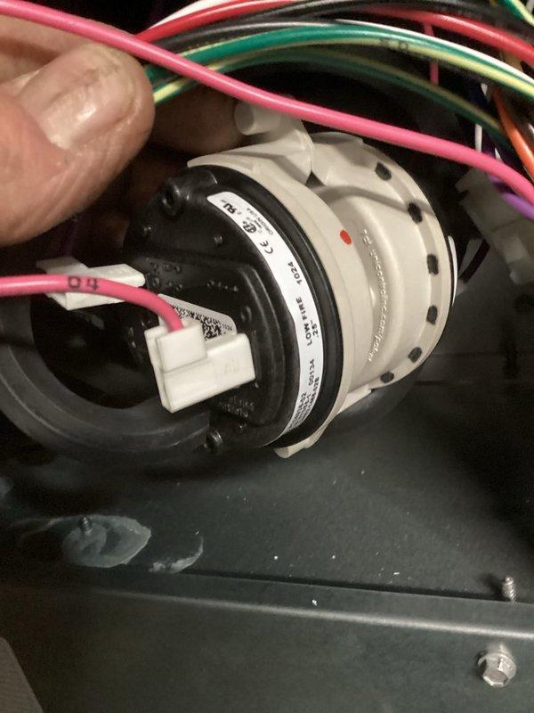 Responded to emergency service call for high CO levels. Discovered intake was completely plugged with ice and both intake/exhaust improperly terminated. Replaced incorrect pressure switches which were allowing furnace to operate with obstructed intake. Found significant mineral buildup in exhaust pipe and determined heat exchanger may be partially plugged. Emergency furnace replacement scheduled due to safety concerns.