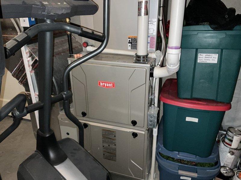 Replaced leaking 75-gallon natural gas power vented water heater with new equivalent unit. Installation completed per estimate specifications with all proper connections and venting.